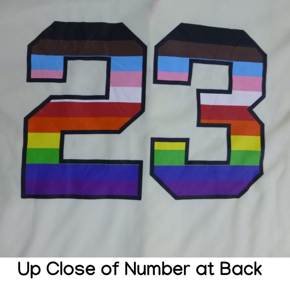 San Francisco Giants LGBTQA+ Pride Jersey - Has Small Stain at Front (Size M) - Picture 7 of 12